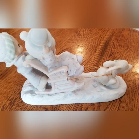 Precious Moments 1987 Oh What Fun It Is To Ride ceramic figurines - Picture 8 of 9